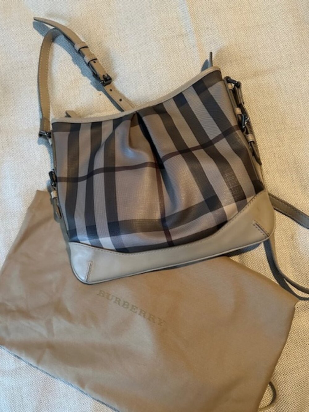 BURBERRY *AUTHENTIC* Check Coated Canvas Hartham Crossbody